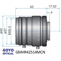 (discontinued) GMHR42514MCN 1 inch Format 25mm F1.4-16 High Resolution Megapixel Lens